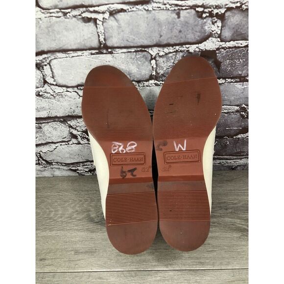 Cole Haan White Suede Leather Penny Loafers Casual Shoes Women’s Sz 8.5B US/39EU - Picture 9 of 16